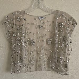Anthropologie embellished beaded shawl